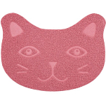 Коврик 2-в-1 под миску/туалет животных «Киса», 40×30 см, пепельно-розовый