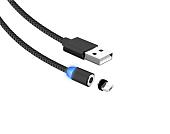 Кабель USB <--> microUSB  1.0м JETACCESS JA-DC26 черный, магнитный