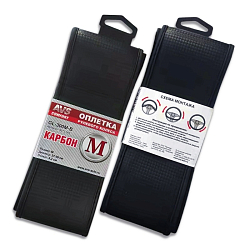 Оплетка на руль AVS GL-300M-B (карбон), размер M, черный