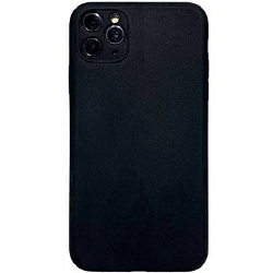 Cиликоновый чехол STR для iPhone 11 Pro с отверстием под камеры (черный)