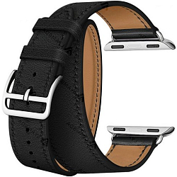 Кожаный ремешок LYAMBDA Meridiana для Apple Watch 42/44mm Black (LWA-01-44-BK)
