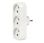 Разветвитель 3 гн. 10А/250B без заземления плоская (SBE-10-A02-3)