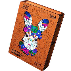 Пазл фигурный деревянный Fabulous Rabbit, размер 17х27 см, 118 д 9375722