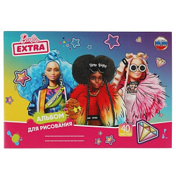 Альбом для рисования УМКА БАРБИ 40л, скл, диз 2 ALB40-67171-BRB