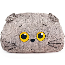 Мягкая игрушка Автомобильная подушка кот Басик , 24×15×8 см (Kp24-258)
