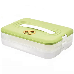 Контейнер для заморозки пельменей, 2 яруса, салатовый