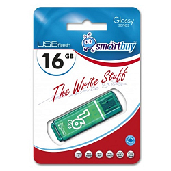 USB 16Gb Smart Buy Glossy series Green