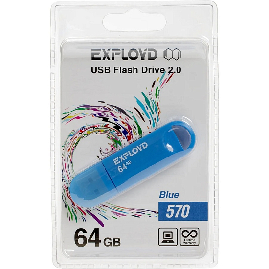 USB 64Gb Exployd 570 голубой