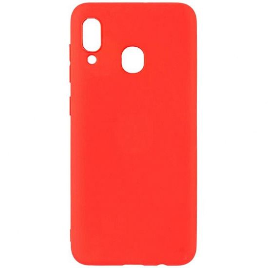 Силиконовый чехол NONAME для SAMSUNG Galaxy A30, матовый, красный, в техпаке