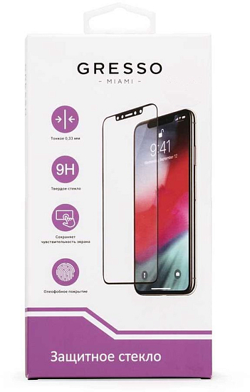 Противоударное стекло GRESSO для Samsung Galaxy А41 (2020) черное