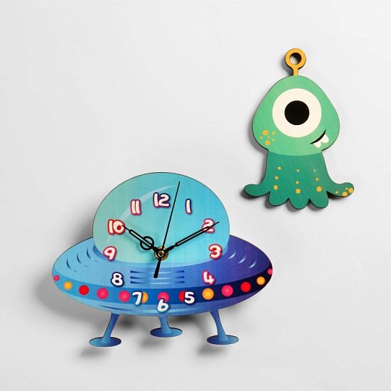 Часы настенные Детские "НЛО" 7917381