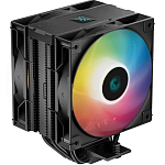 Кулер для процессора DEEPCOOL AG400 DIGITAL PLUS LGA1700/1200/115X/AM5/AM4 (9шт/кор, TDP 220W, PWM, DUAL ARGB Fan 120mm, 4 тепл. трубки, черный) RET