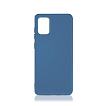 Силиконовый чехол DF для Samsung Galaxy A71 sOriginal-08 (blue) с микрофиброй