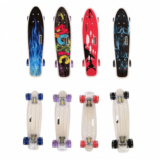 Пенниборд 56 см колеса свет. 60х45мм B31496