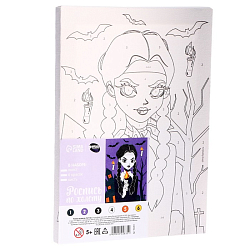 Картина по номерам «Девочка с косичками», 21х15 см