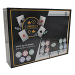 Фабрика Покера: Набор из 200 фишек для покера с номиналом в серебристом кейсе