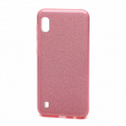 Задняя накладка FASHION для Samsung Galaxy A10 розовый с блестками