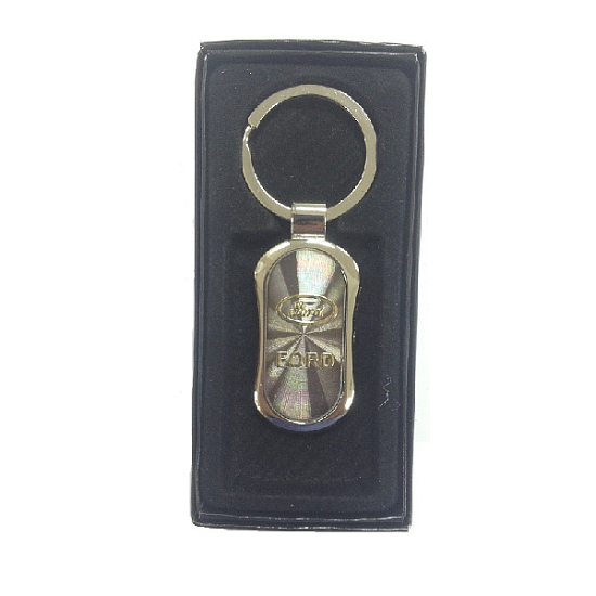 Брелок для ключей "FORD" хром с позолотой