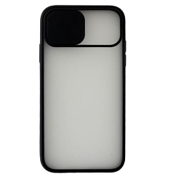 Задняя накладка ZIBELINO Cover Slide для iPhone 12/12 Pro черный