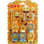 Печать цветная «Cмайл», набор 6 шт., штемпельная подушка, МИКС 9807258