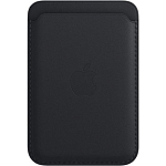 Кошелек для карт MagSafe Leather Wallet для Apple iPhone с анимацией кожаный, №01 Черный