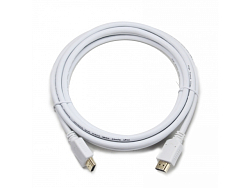 Кабель HDMI <--> HDMI  1.0м GEMBIRD/CABLEXPERT CC-HDMI4-W-1M, ver.1.4, белый