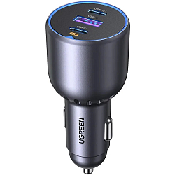 Авто ЗУ 1USB/2Type-C UGREEN EC705 (35025) серый, 130W