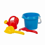 Песочный набор 4 пр (ведро 0,85 л) (в сетке) У351