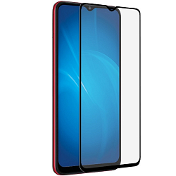 Противоударное стекло DF для Samsung Galaxy A54 (5G) черное (в техпаке)
