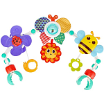 Дуга развивающая "Elefantino", 48*5*36 см, 3 подвесные погремушки 28*6*28 см