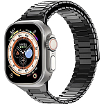 Металлический ремешок ApW33 для Apple Watch 42/44/45/49 mm металл на магните (black)