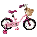 Велосипед  TECH TEAM Cherry 18" розовый (сталь) корзина розовая