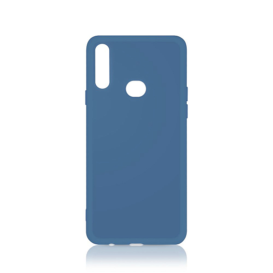 Силиконовый чехол DF для Samsung Galaxy A10s sOriginal-04 (blue) с микрофиброй