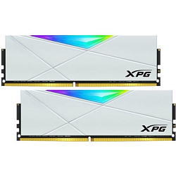 Оперативная память DDR4 16Gb(2x8Gb kit) ADATA XPG SPECTRIX D50 RGB White, 3200 DIMM AX4U32008G16A-DW50, CL16, 1.35V, Heat Shield, Kit (2x8GB)