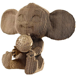 Картонный 3D конструктор QBRIX Чебурашка