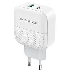 Сетевое ЗУ 1USB/1Type-C BOROFONE BA46A, Premium, белый, PD3.0, QC3.0, QC2.0