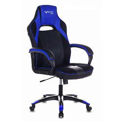 Кресло игровое БЮРОКРАТ VIKING 2 AERO BLUE черный/синий искусственная кожа