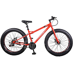 Велосипед TORRENT Bombato, Красный (рама СТАЛЬ 18", внедорожный, 21 скорость, SHIMANO, колеса 26д) (26" / 18")