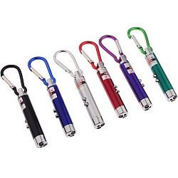 Брелок фонарик + лазер 3в1 в коробке (Китай)(24/600)