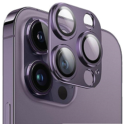 Противоударное стекло на камеру для iPhone 14 Pro Max сереневый