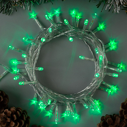 Гирлянда "Нить" 5 м, свечение зелёное, 8 режимов, IP20