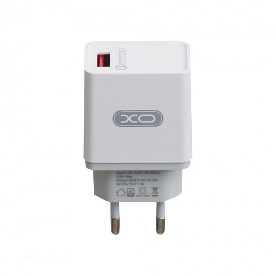Сетевое ЗУ 1USB XO L32 белый