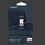 Переходник OTG DEPPA Type-C графит (73128)