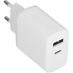 Сетевое ЗУ 1USB/1Type-C AXXA белый, 20W, PD, QC 3.0 (2404)