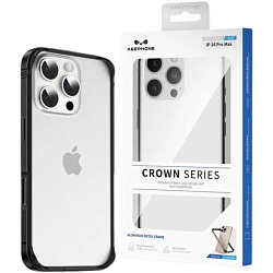 Задняя накладка KEEPHONE CROWN FRAME CASE для iPhone 16 PRO BLACK