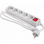 Сетевой фильтр  1.5м BURO 500SL-1.5-G 5 розеток, 1.5м  серый (пакет)