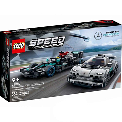 Конструктор LEGO Speed Champions 76909 Mercedes-AMG F1 W12 E Performance и Mercedes-AMG Project One 
