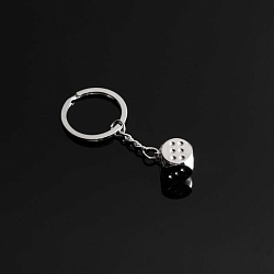 Брелок для ключей Cartage, "Кость на удачу", серебро   5364734