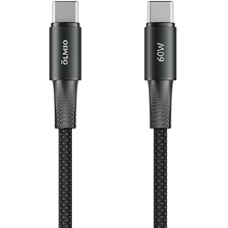 Кабель Type-C <--> Type-C  1.2м OLMIO MASTER, черный, 60W