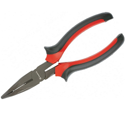 Длинногубцы Black Nickel, 160 мм, изогнутые, двухкомпонентные рукоятки// Matrix 17458